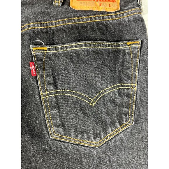 Levi's Strauss & Co 501 Straight Fit Button Fly Jeans, Mens Size 38/34 - Picture 7 of 9